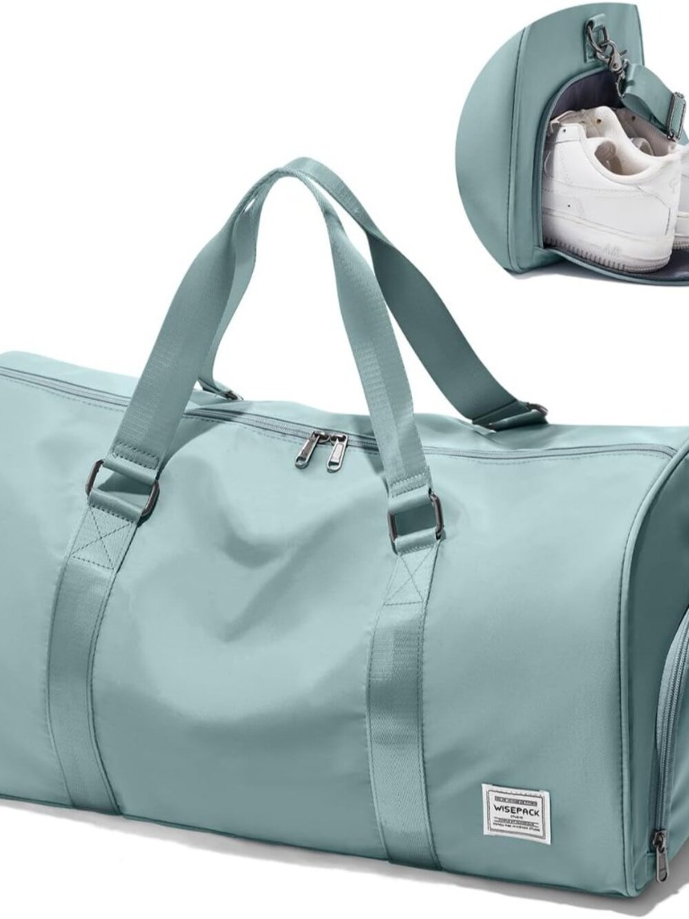 Travel Duffle Bag for Women Weekender Carry On Bags Light Blue | Overnight Weeke